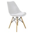 Dizajnová stolička s lakovanou kožou biela