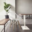 Minimalistická dizajnová stolička biela